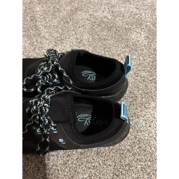 infinity by cherokee shoes Dart SPTA Size 9.5 Black Blue - Picture 4 of 7